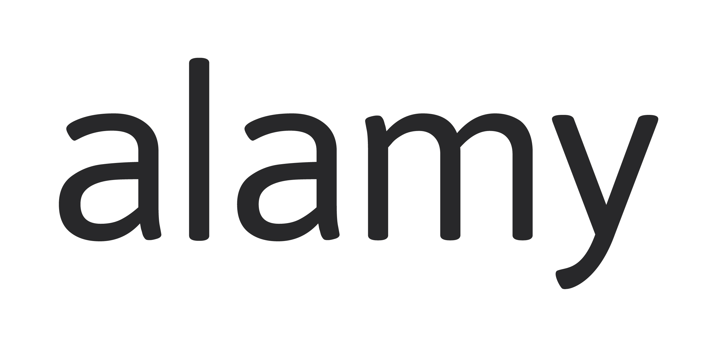 Alamy-logo vóór de rebrand van 2021