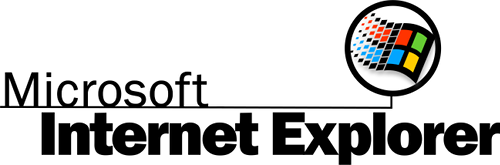 Internet Explorer-logo vóór de rebrand van 1997