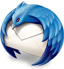 Thunderbird-logo vóór de rebrand van 2018