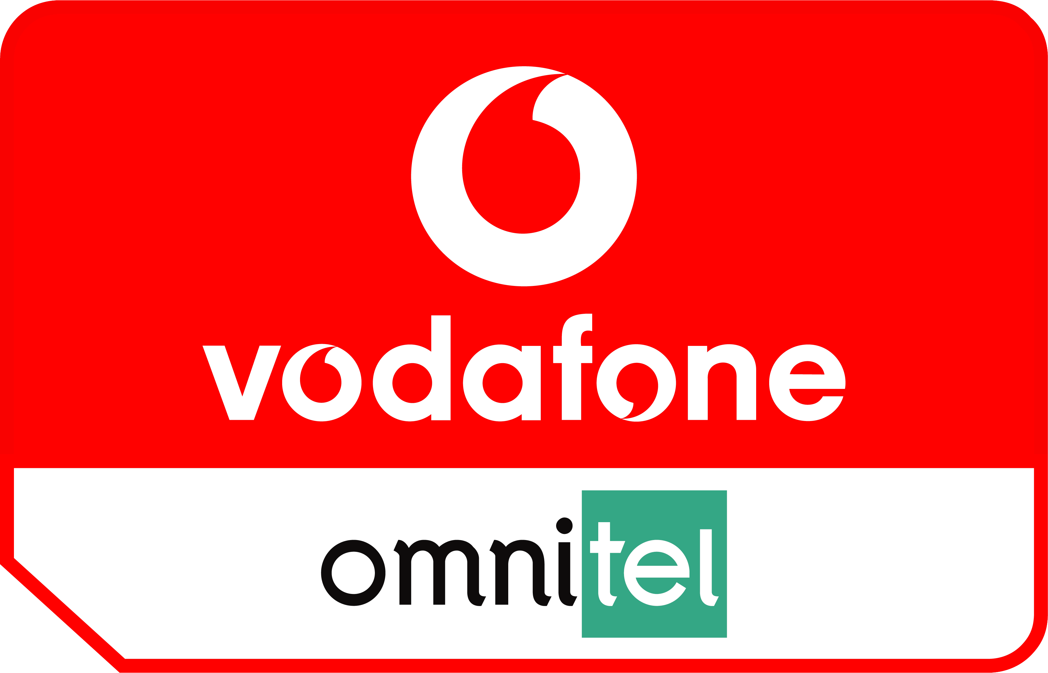 Vodafone Italy-logo vóór de rebrand van 2003