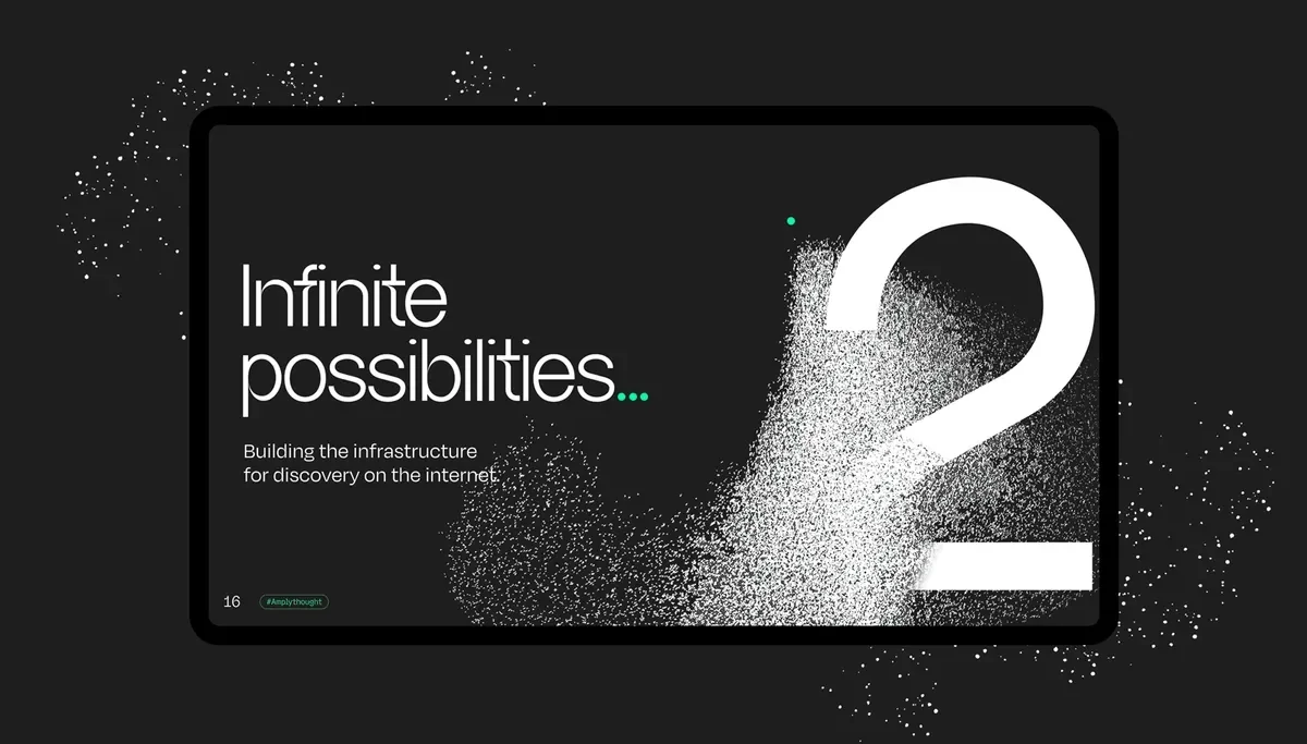 Amply-slide: 'Infinite possibilities' met een groot cijfer