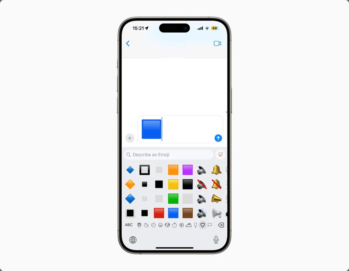 Telefoon met een raster van vierkante Base-emoji