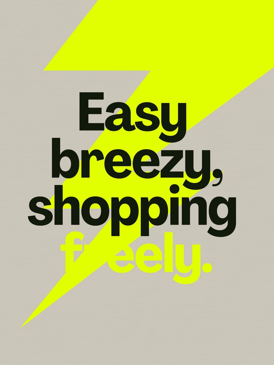 Bolt poster: 'Easy breezy shopping'