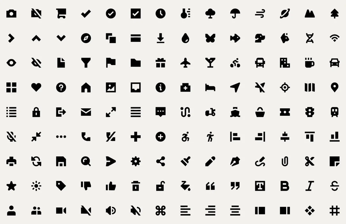 Bolt icon set grid