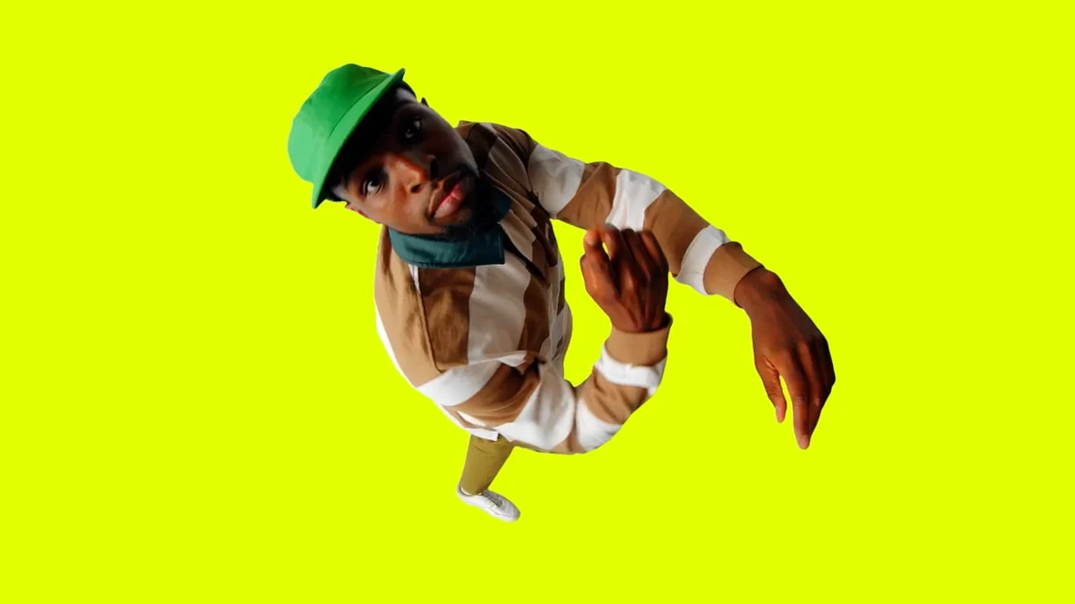 Bolt campaign: a man leaping on neon yellow