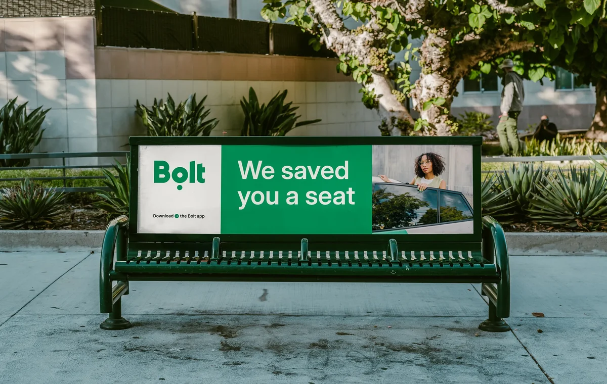 Bolt-bankreclame: 'We saved you a seat'