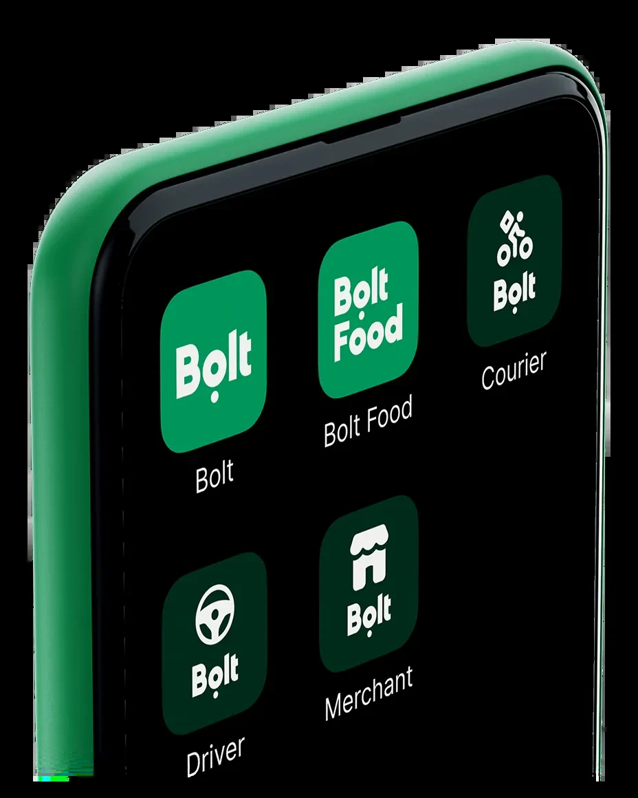 Bolt-app-iconen op een telefoon