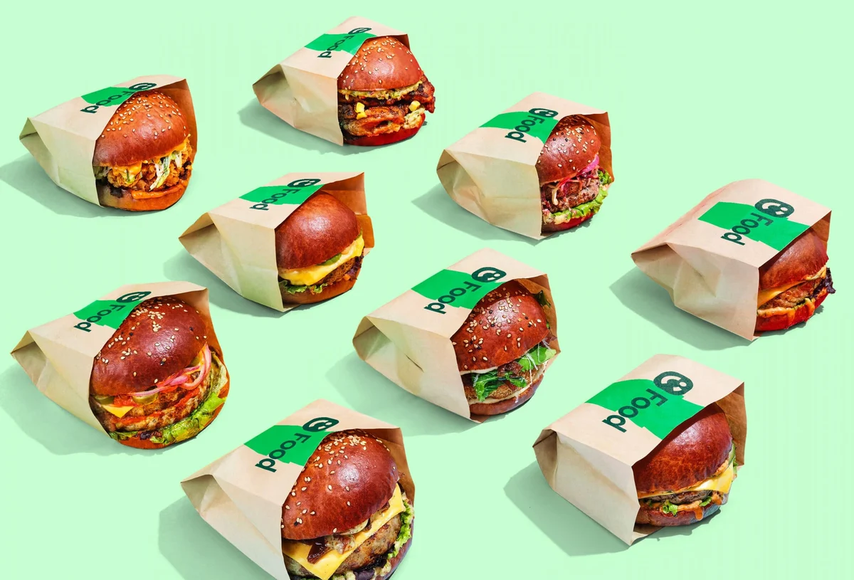 Careem food packaging on green
