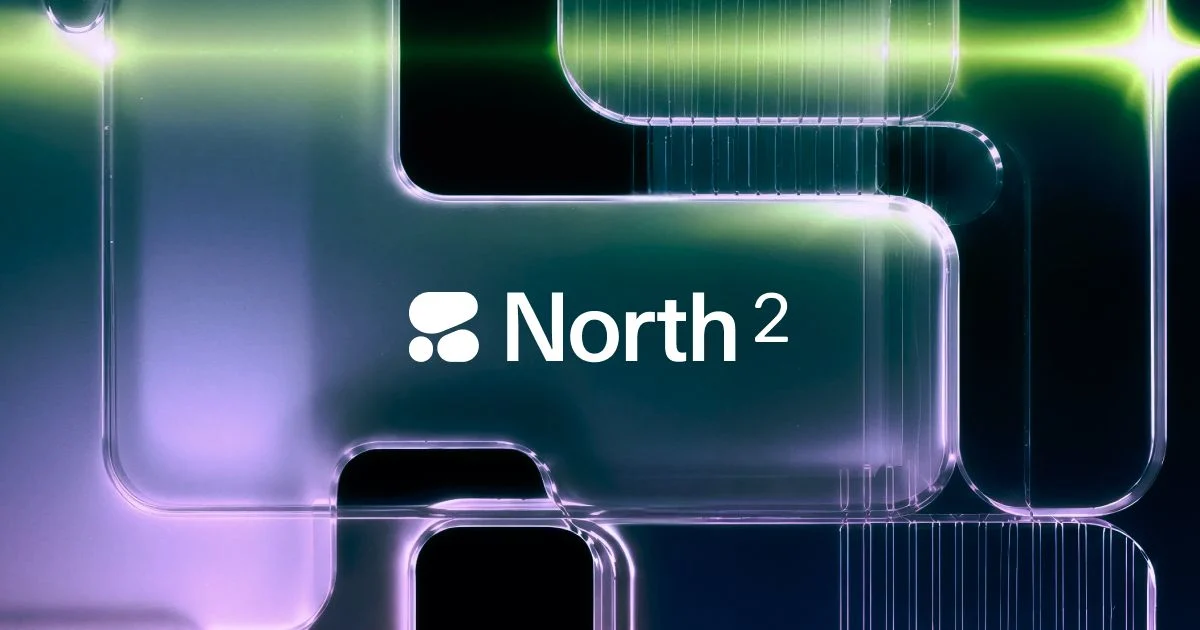 Cohere North product graphic with a neon frame