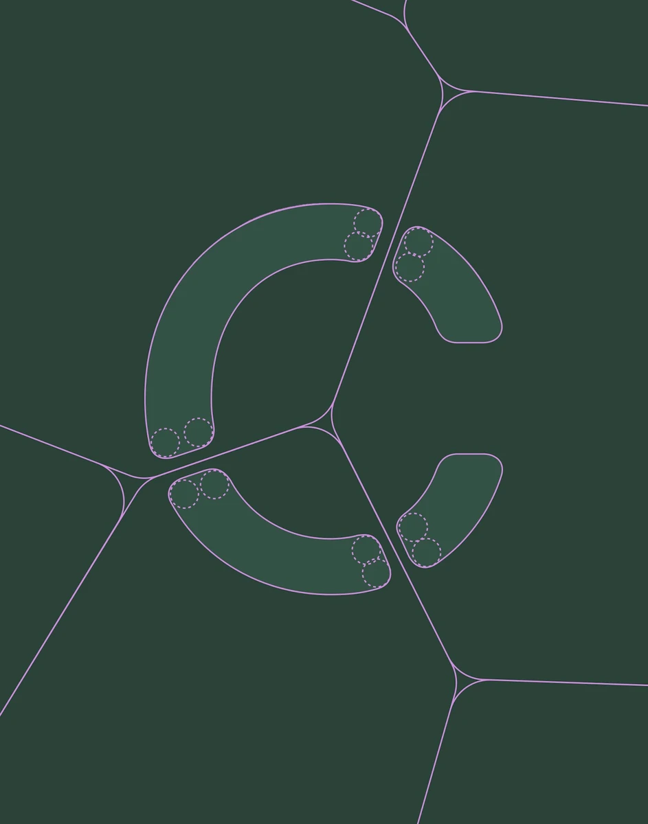 Cohere 'C' monogram on dark green