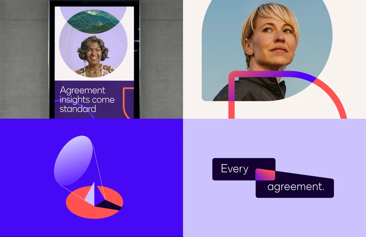 Docusign-campagnetegels met portretten
