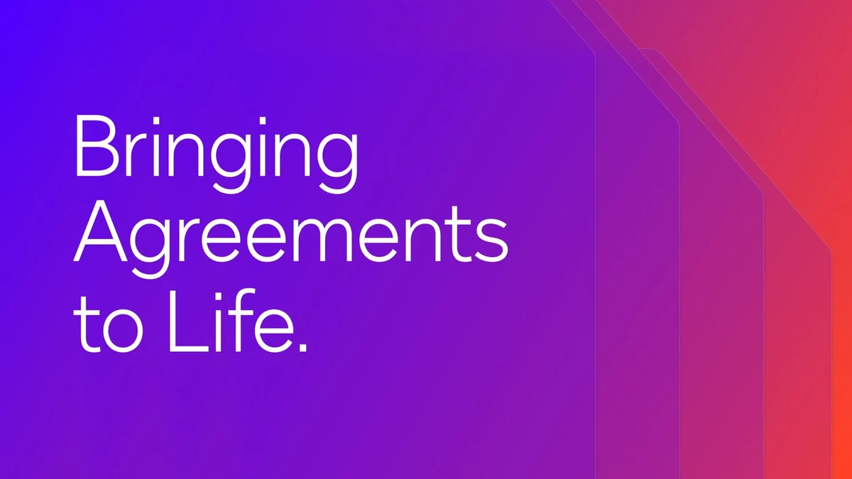 Docusign-kop: 'Bringing Agreements to Life.'