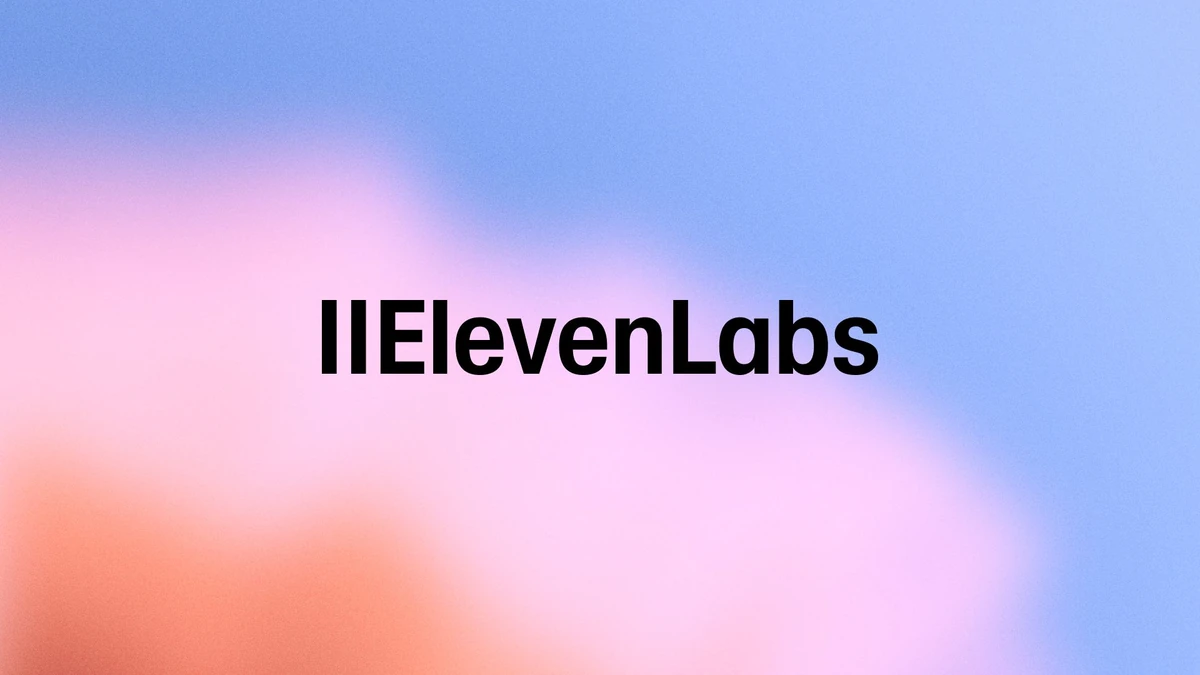 ElevenLabs-woordmerk op een zacht verloop