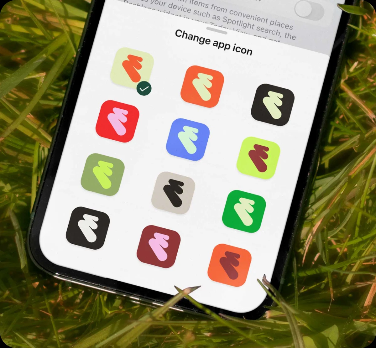 Eventbrite category icons on a phone