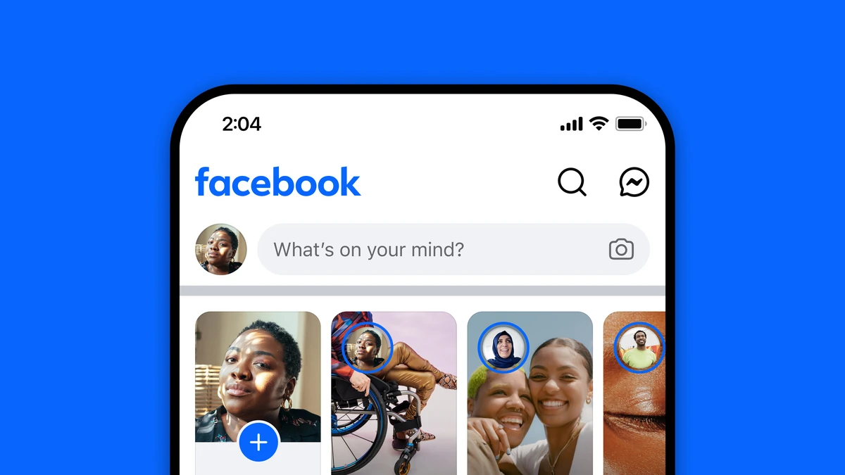 Facebook app feed on a phone