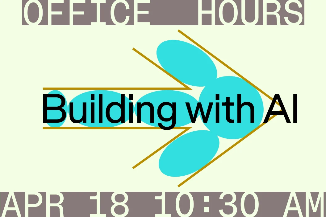 Figma event poster: 'Building with AI – Office Hours'