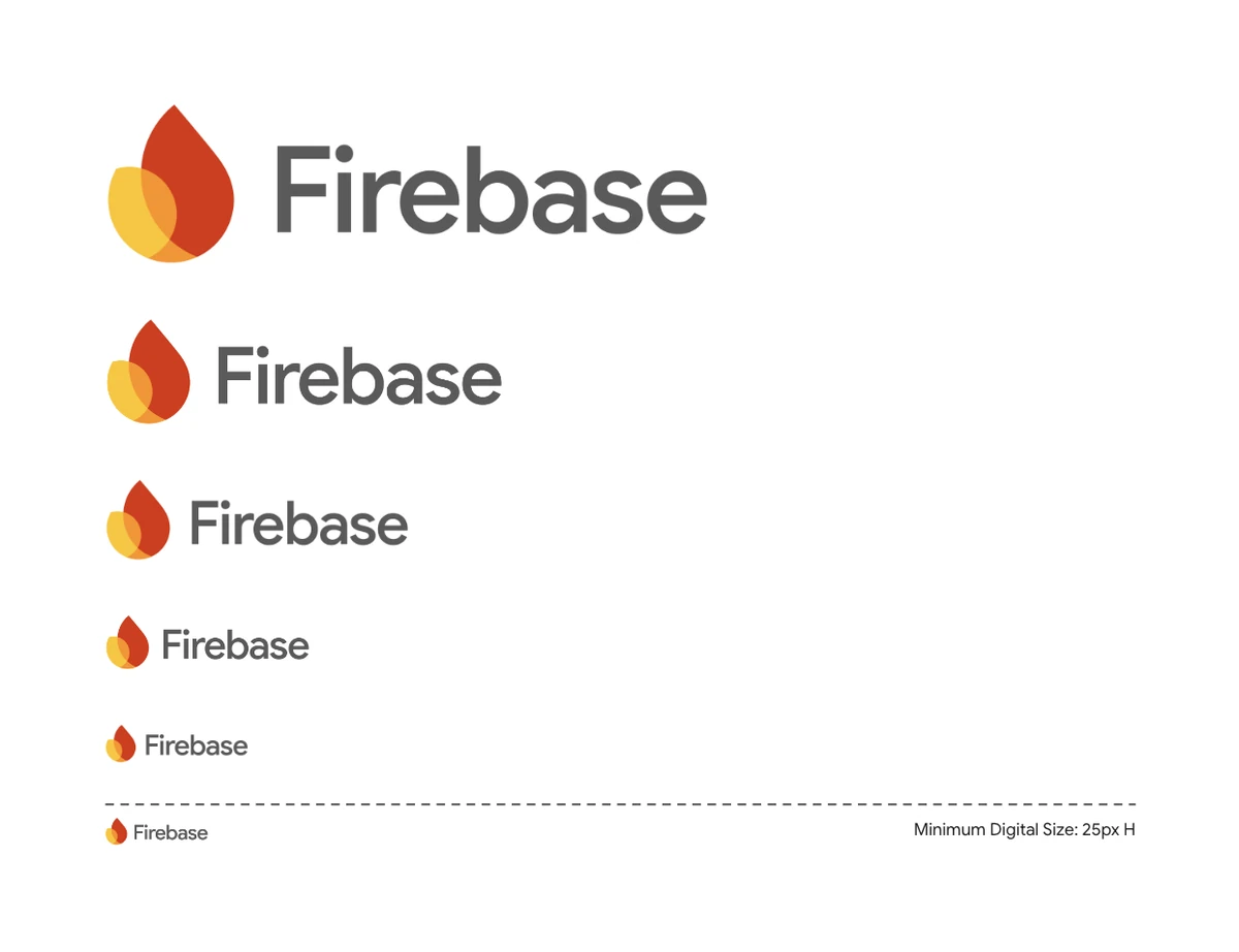 Formaten van het Firebase-logo