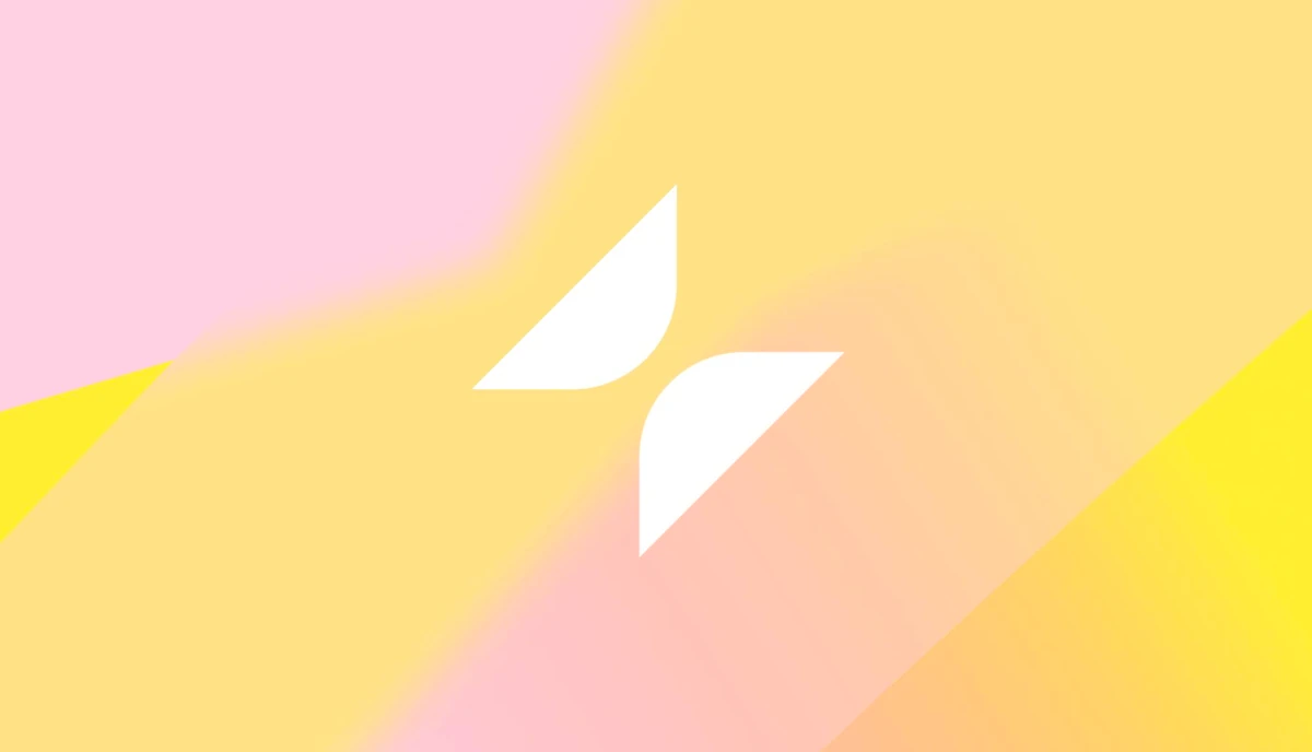 Glide-logo op een pastelverloop