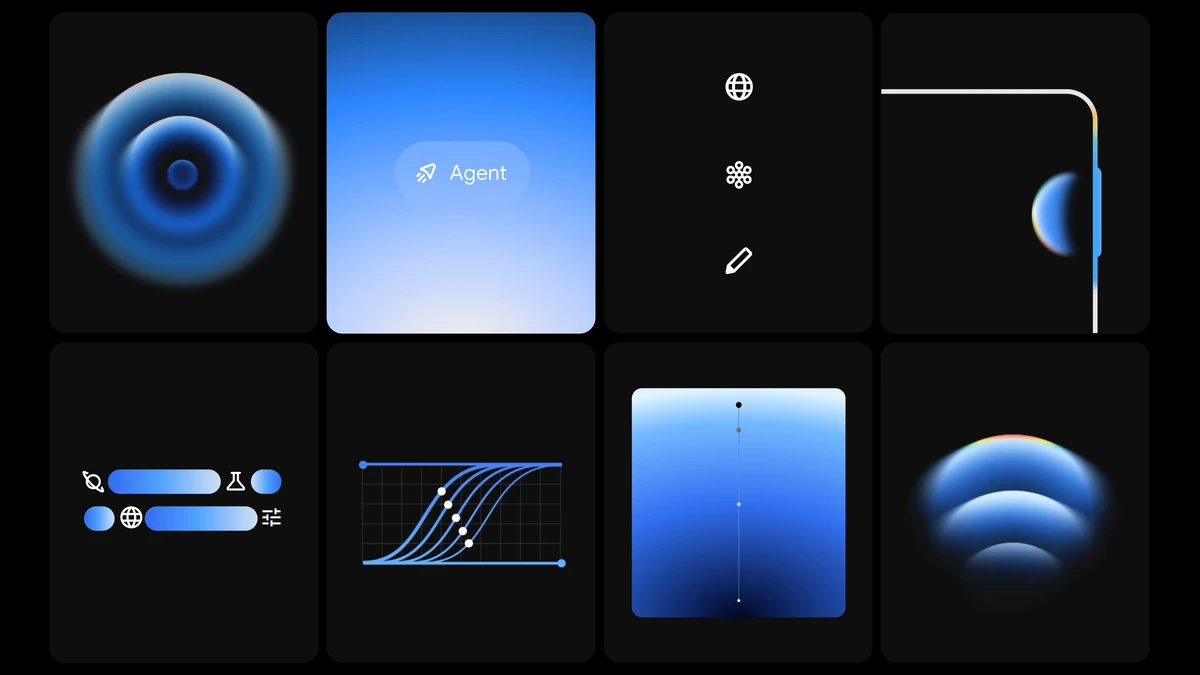 Gemini visual system: gradients, icons and UI shapes