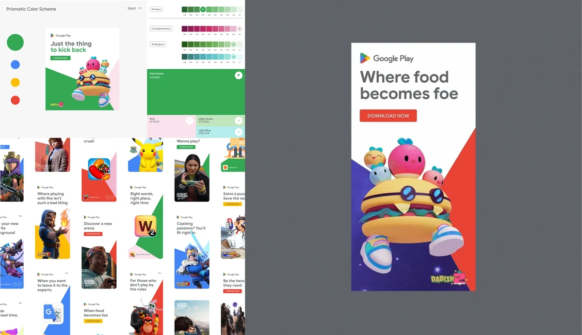 Google Play store layouts