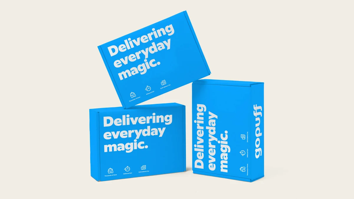 Gopuff boxes: 'Delivering everyday magic'