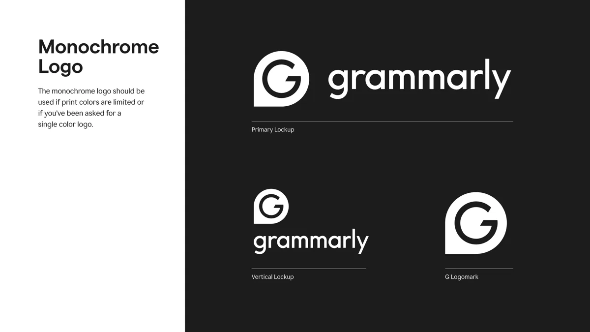 Monochrome logo's op donker