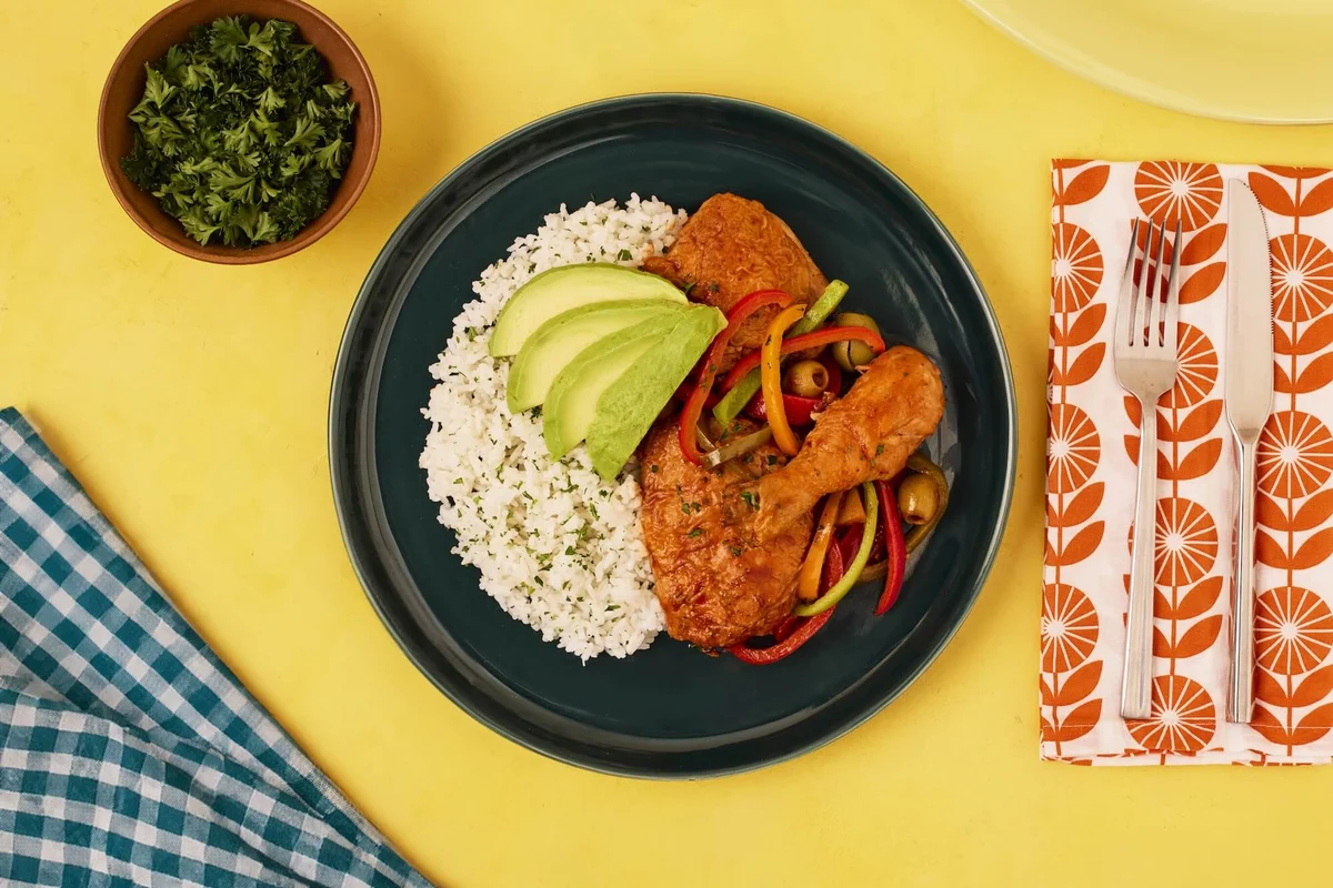 Rice bowl on a yellow table, Grubhub photography