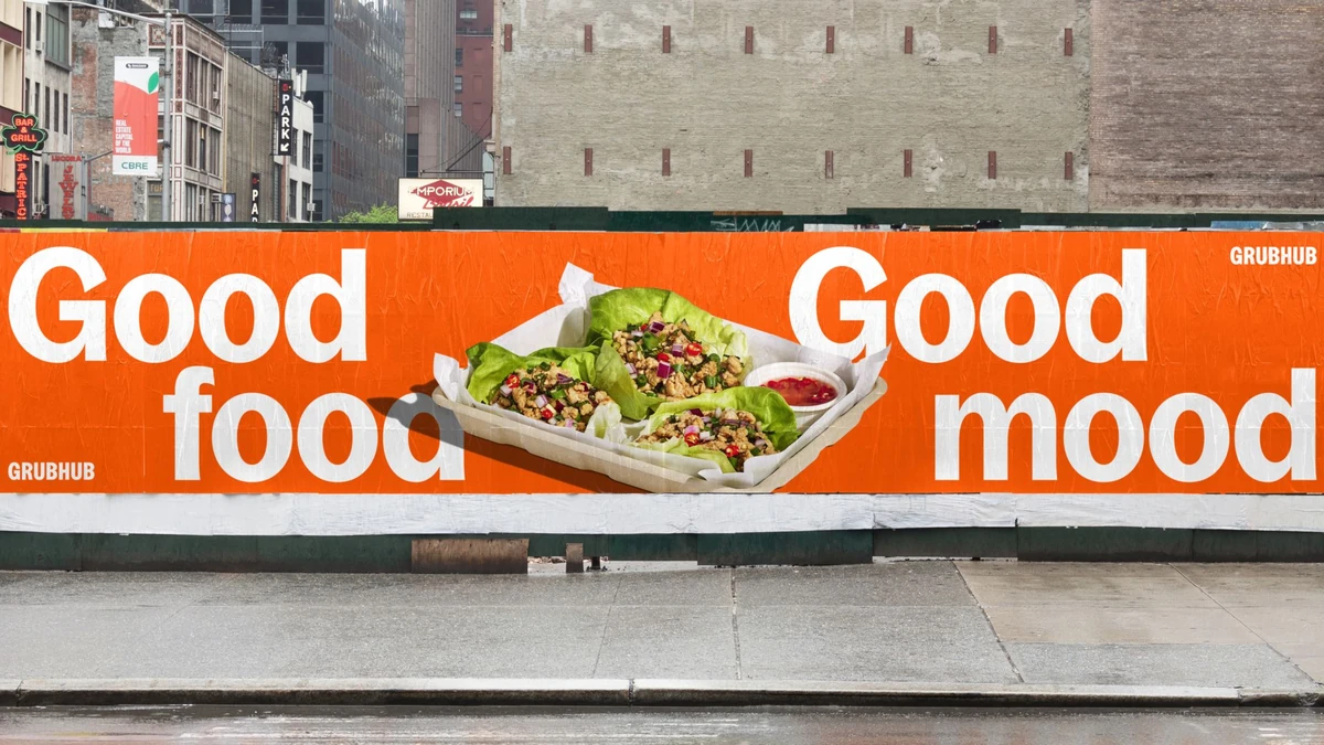Grubhub billboard: 'Good food, good mood'