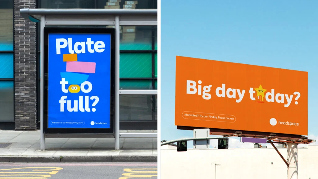 Headspace billboards: 'Plate too full?'