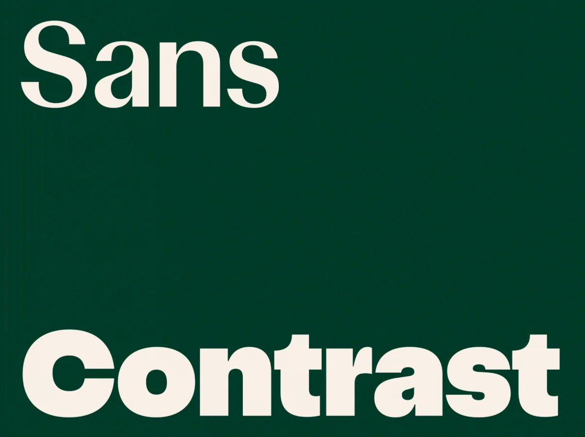 Instacart Sans en Contrast typefaces on green