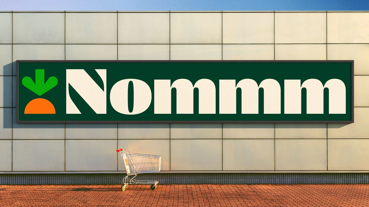 Instacart 'Nommm' billboard on a store