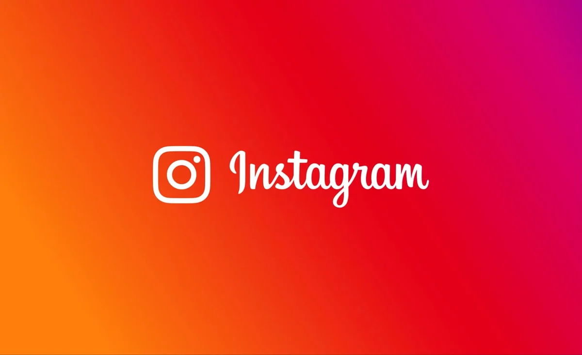 Instagram glyph and wordmark on the orange-to-pink gradient