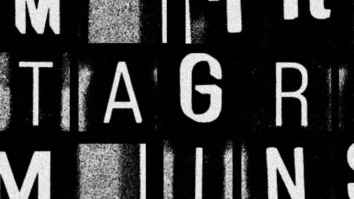 Instagram Sans letters set large in black and white