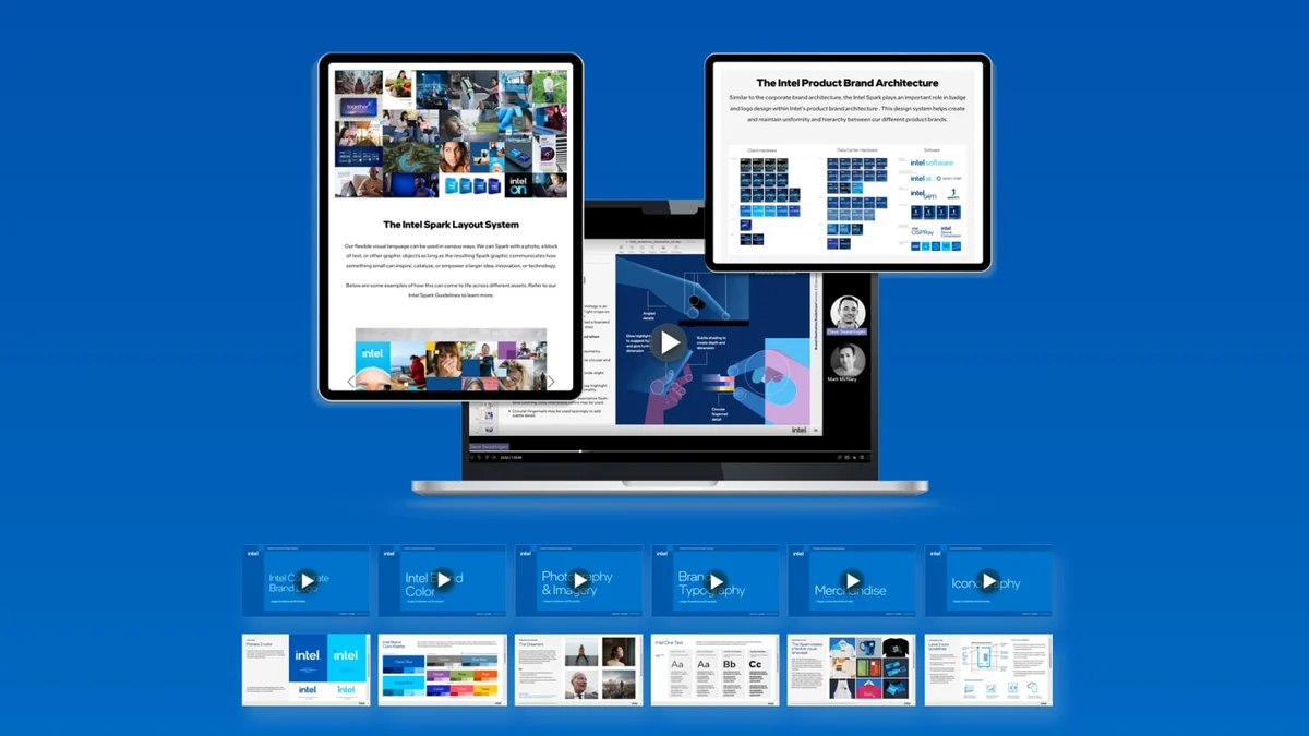 Intel website on laptop and devices
