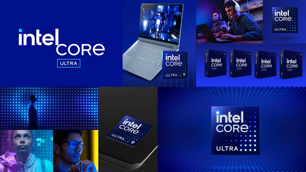 Intel Core product branding tiles