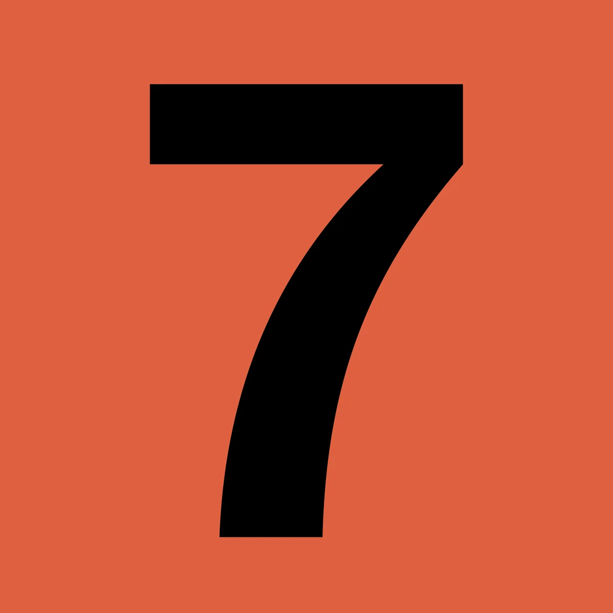 Oately '7' on orange