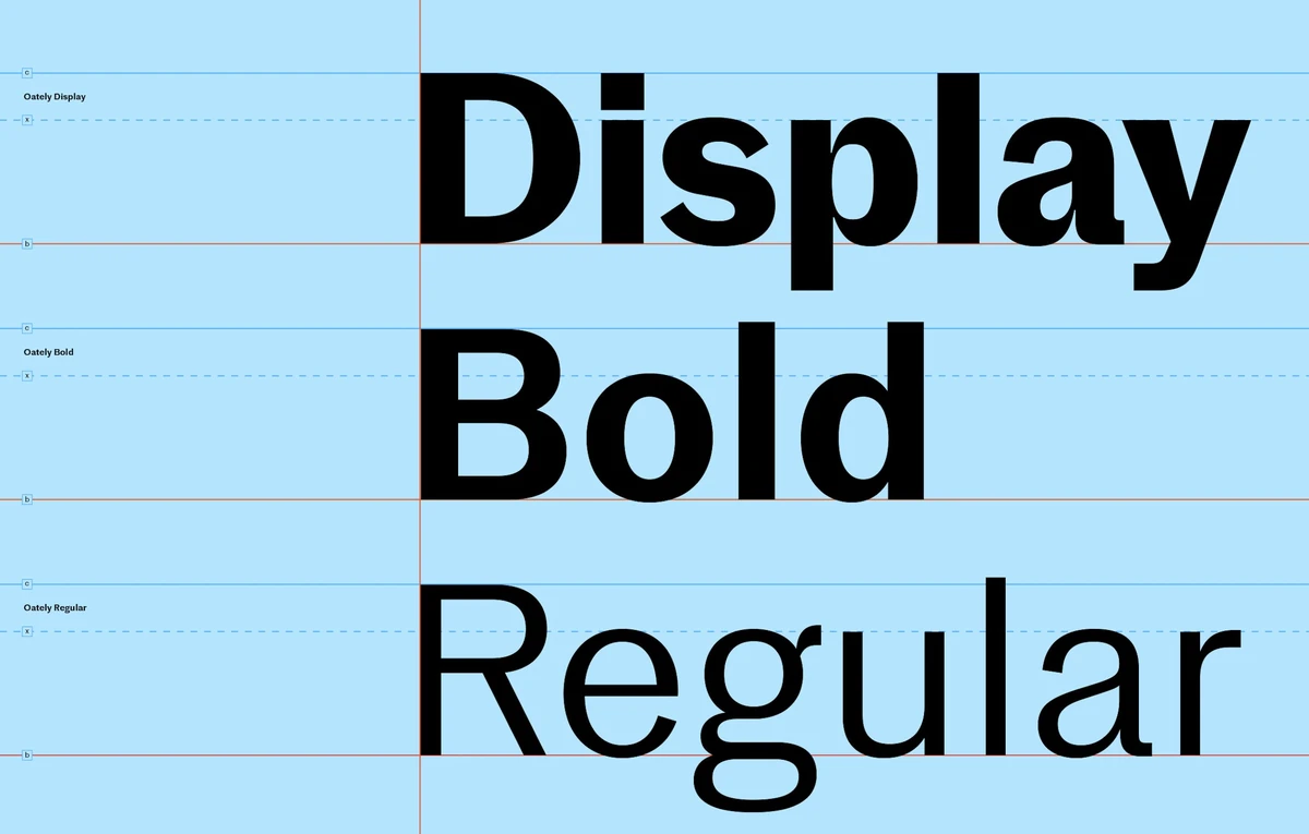 Oately Display Bold and Regular specimen