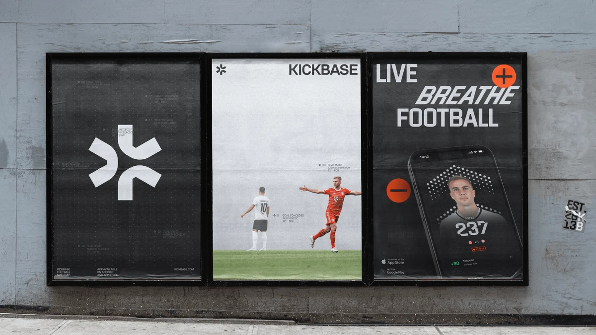 Kickbase posters: 'Live, breathe football'