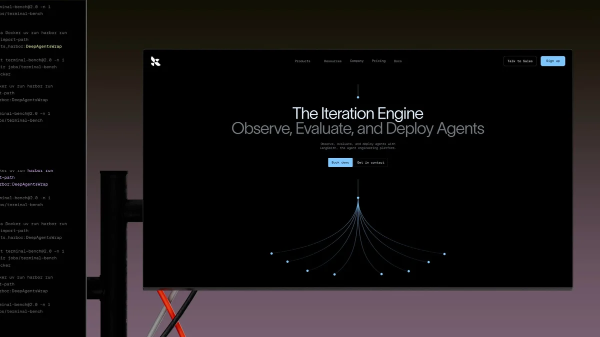 LangChain-website: hero 'The Iteration Engine'
