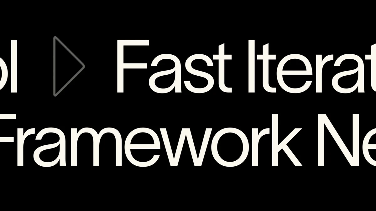 Large 'Fast Iteration Framework' headline type