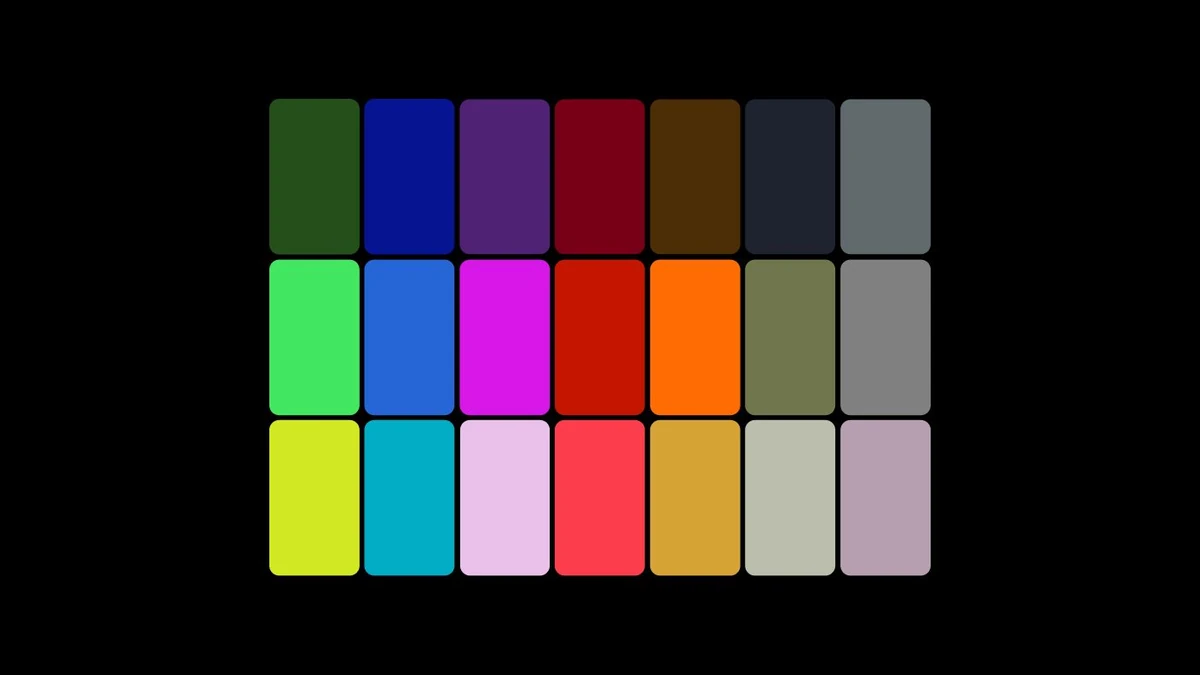 Linktree colour palette grid