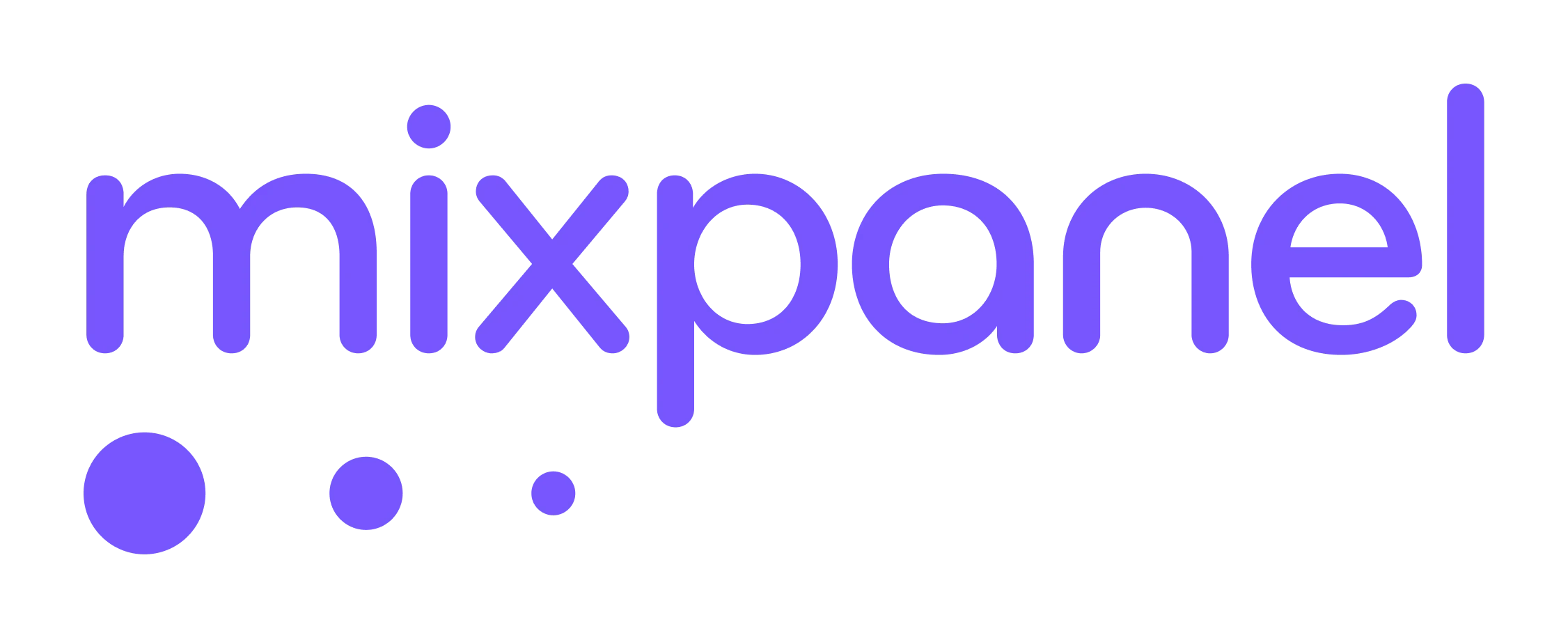 Mixpanel-logo vóór de rebrand van 2023