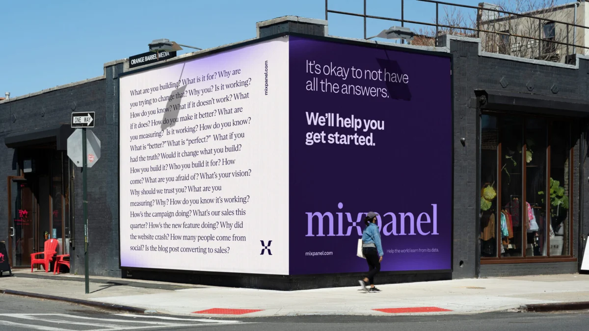Mixpanel street-level wall ad