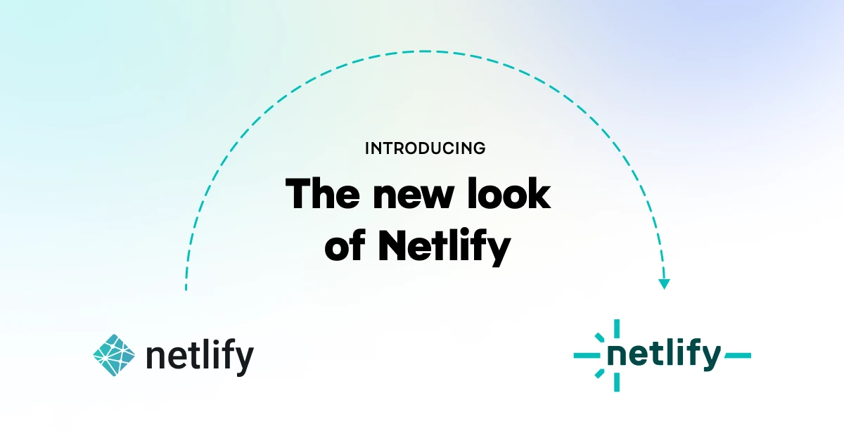 Netlify-aankondiging: 'The new look of Netlify', oud en nieuw logo