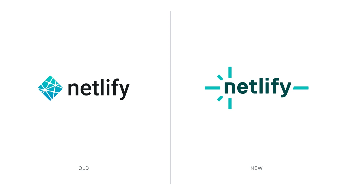 Netlify-logo voor en na