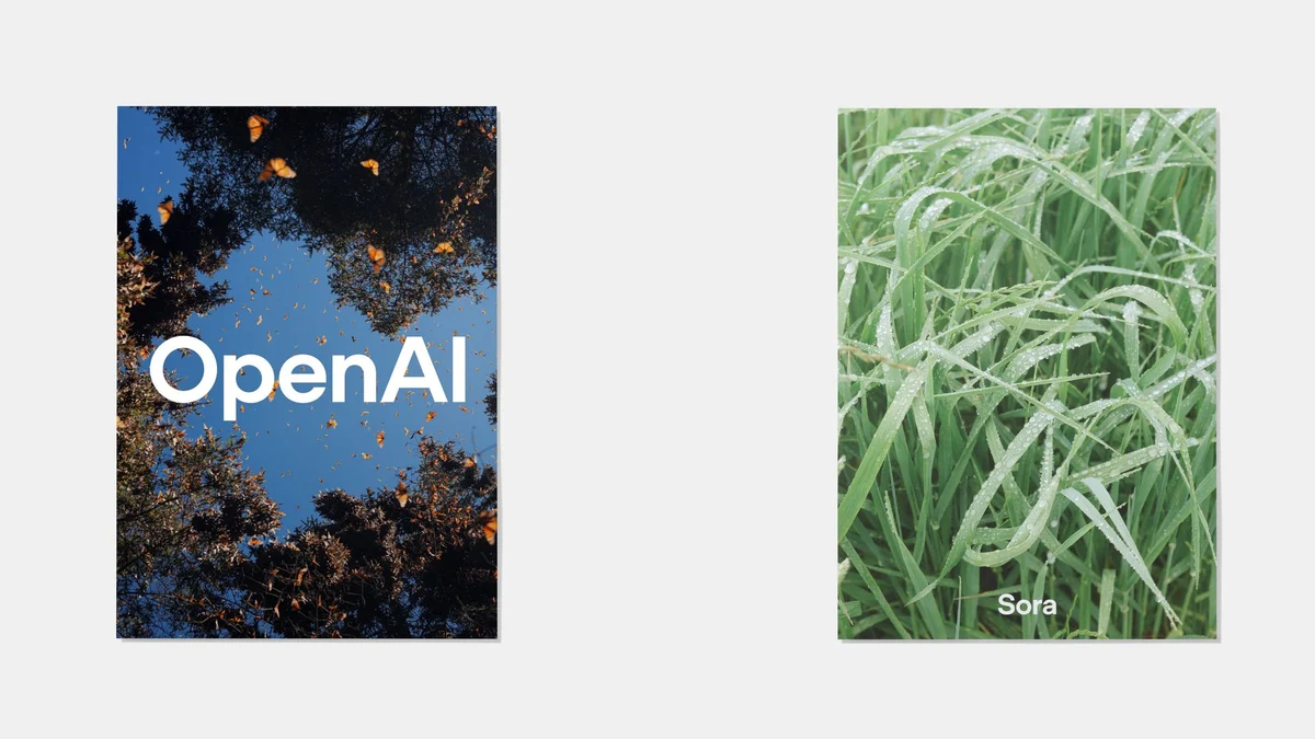 OpenAI posters with sky and grass photography