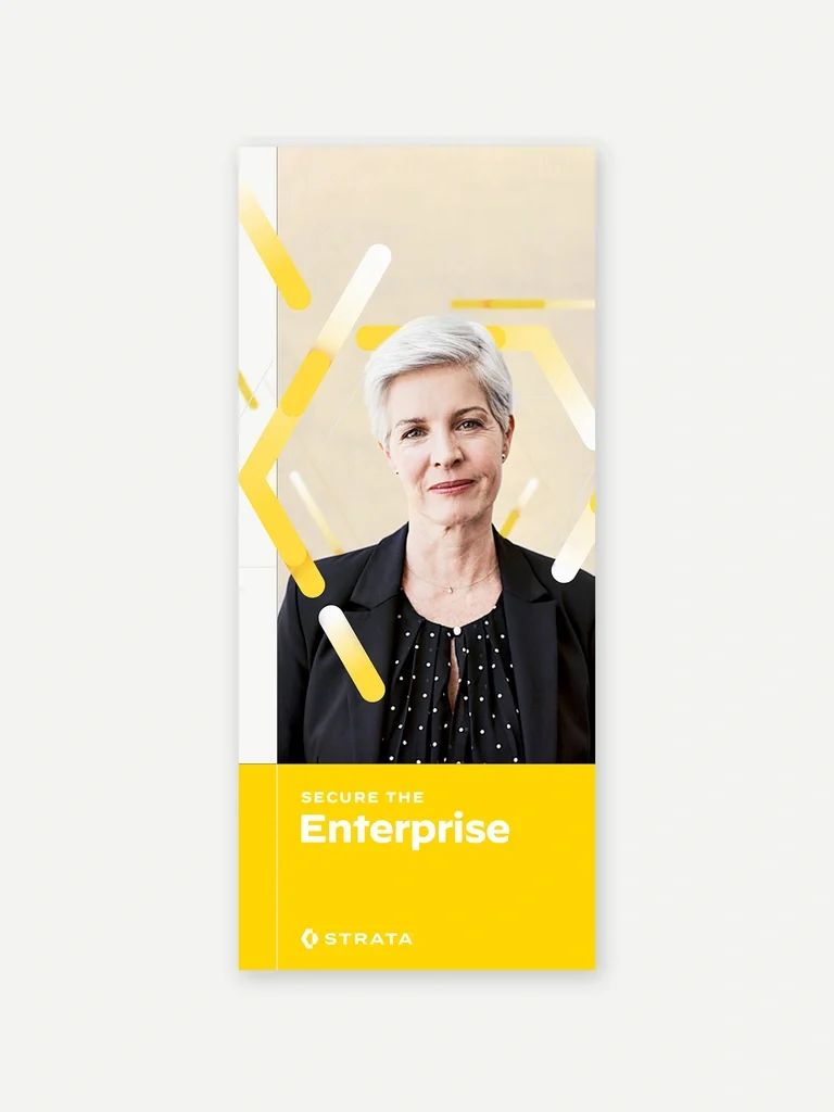 Palo Alto Networks-portretposter op geel