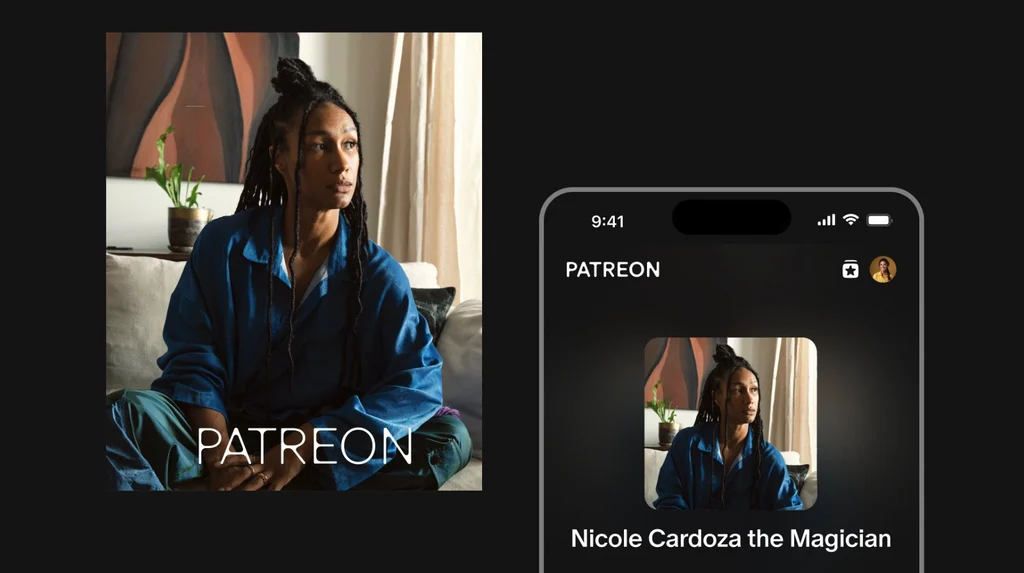 Patreon video creator page on desktop and phone
