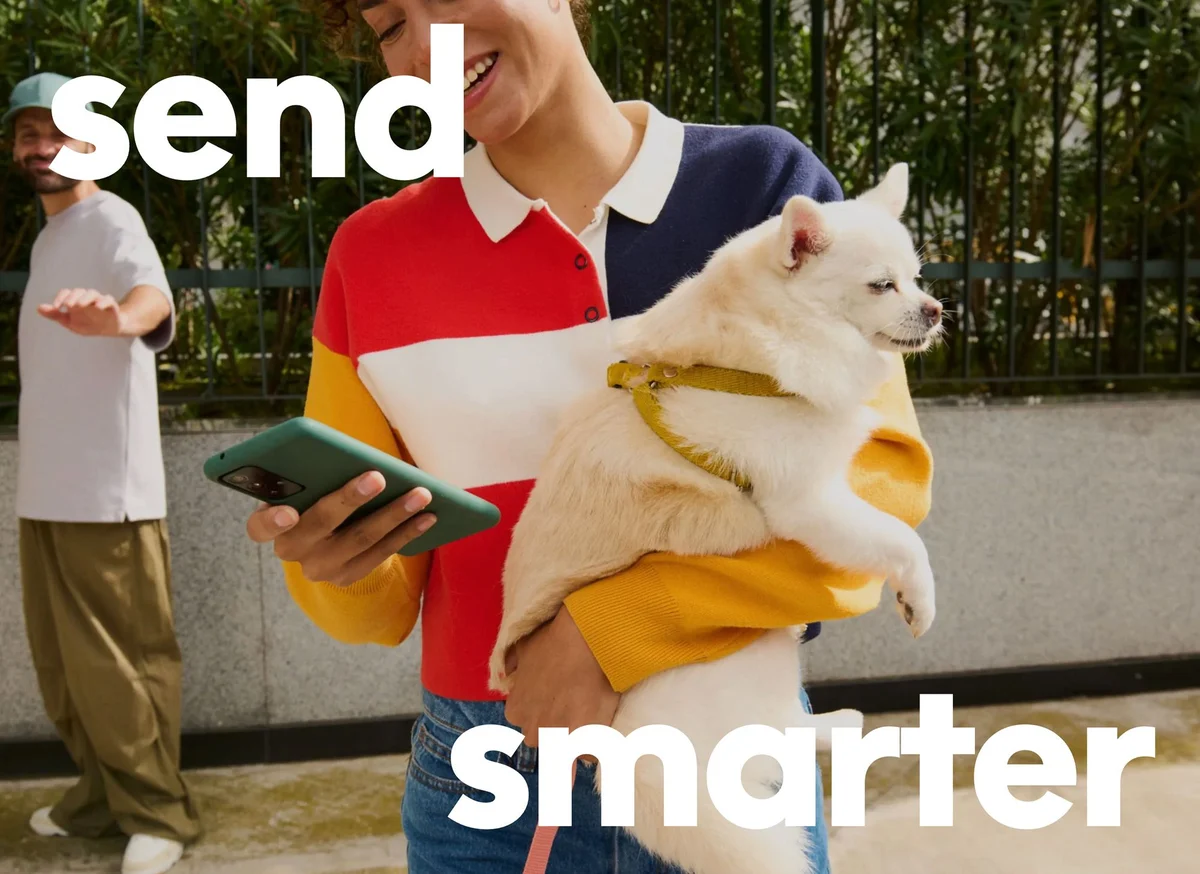 PayPal campaign photo: 'send smarter'