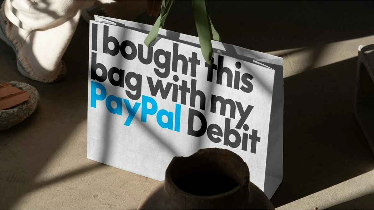 PayPal poster: 'Bought this bag with my PayPal Debit'